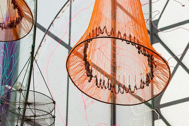 'Espiral para sueños compartidos' fue creada para el Museo Universitario del Chopo con redes de comunidades pesqueras.