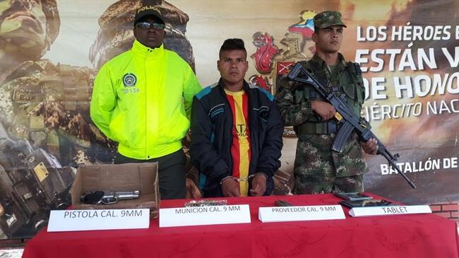 Capturado alias 'Diego', jefe de finanzas de comisión del Eln. Foto: Cortesía Policía Nacional