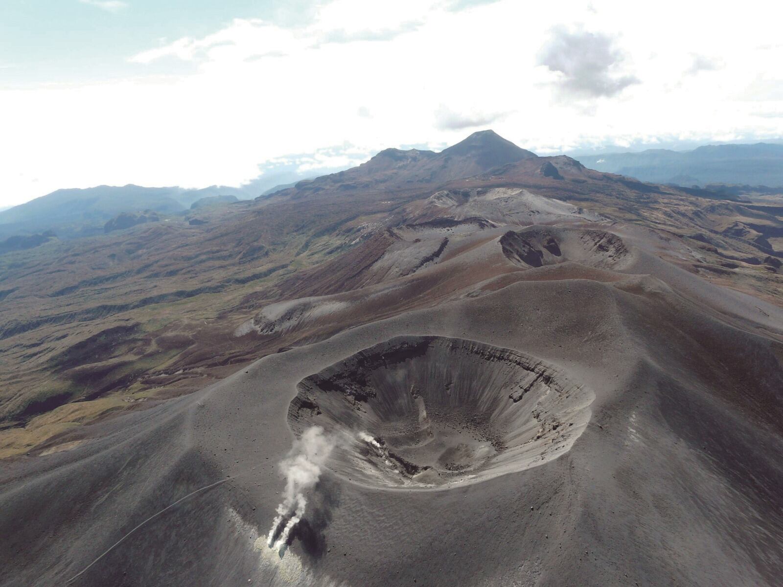 Volcán Puracé. Crédito: Servicio Geológico Colombiano.