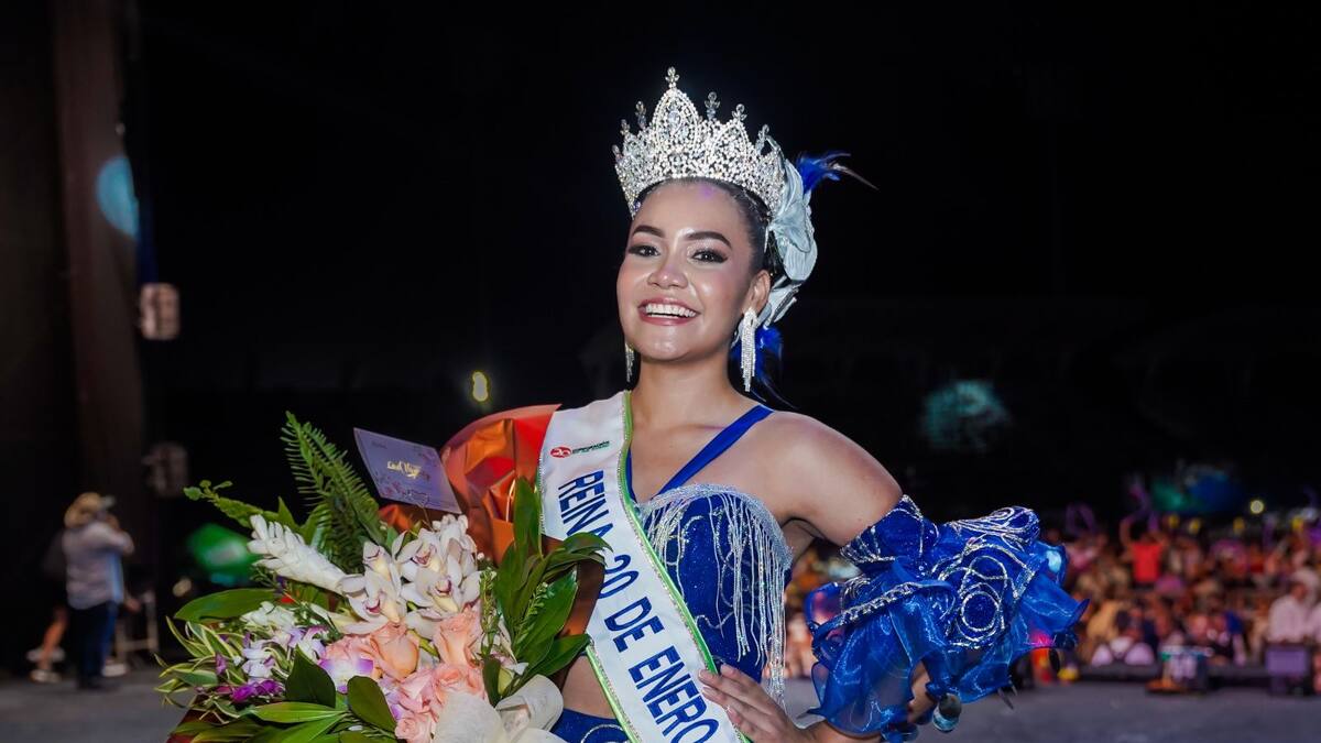 Michelle Paola Barrios Rivera, del barrio Santa Cecilia, nueva reina del 20 de Enero