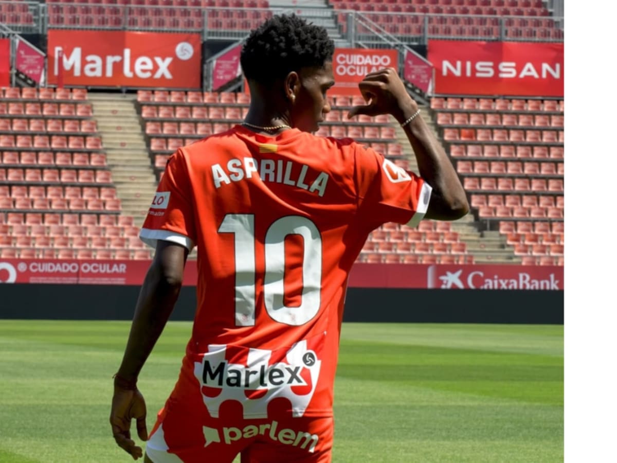 Yaser Asprilla fue presentado oficialmente con el Girona y usará el dorsal ‘10′ del equipo