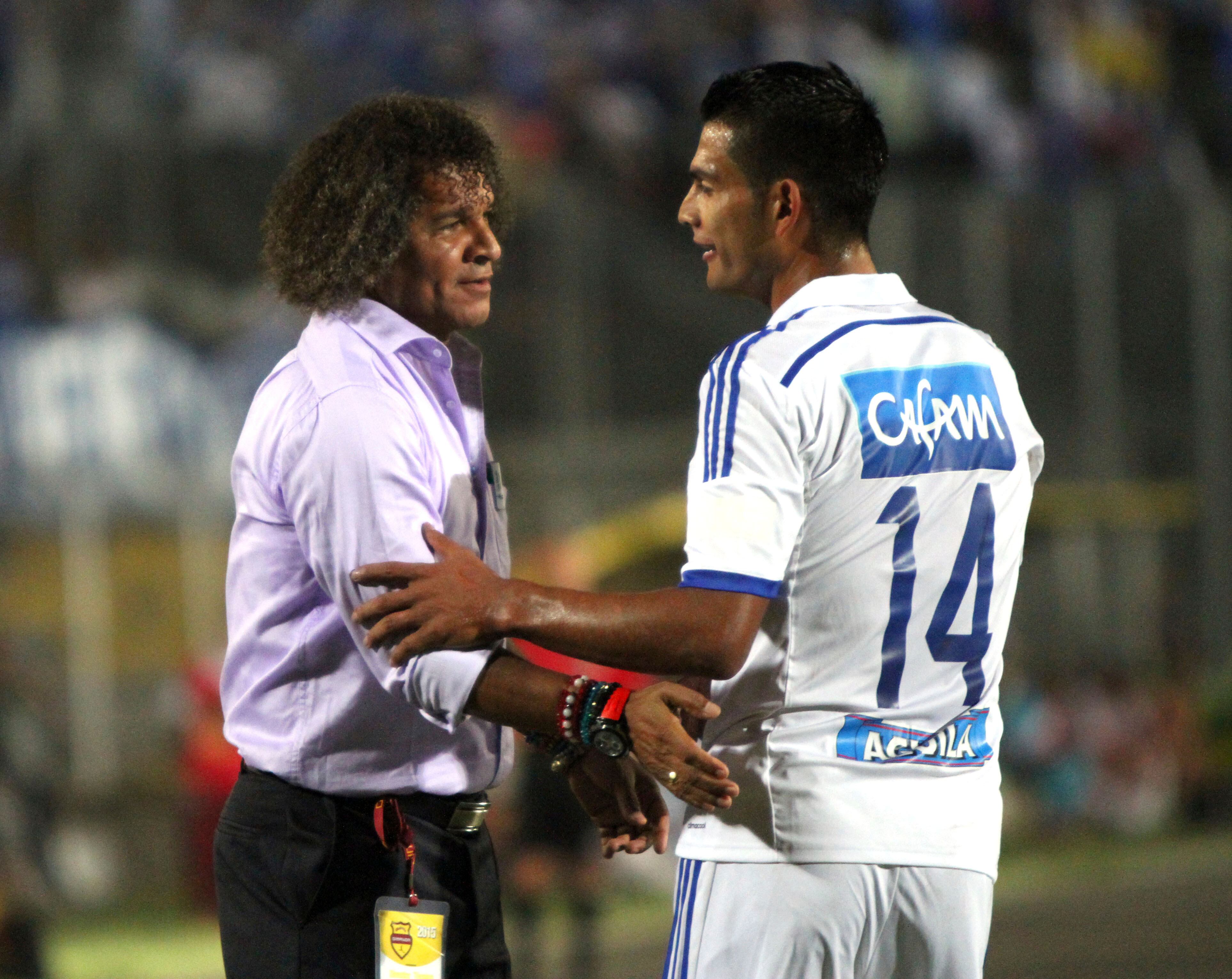 Alberto Gamero junto a David Mackalister Silva. (Photo by Felipe Caicedo/LatinContent via Getty Images)