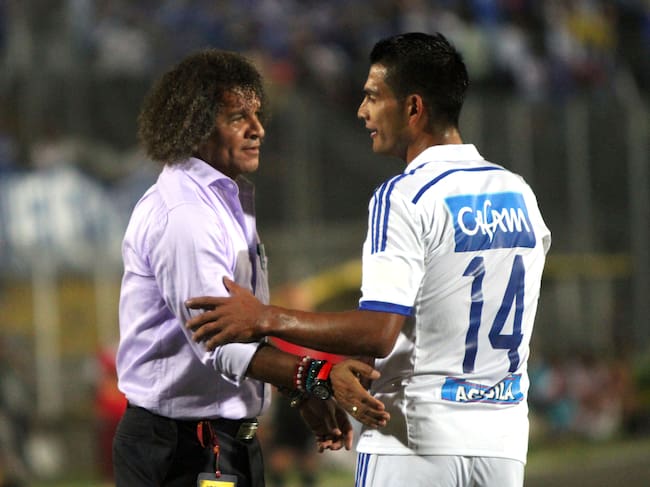 Alberto Gamero junto a David Mackalister Silva. (Photo by Felipe Caicedo/LatinContent via Getty Images)