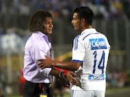 Alberto Gamero junto a David Mackalister Silva. (Photo by Felipe Caicedo/LatinContent via Getty Images)