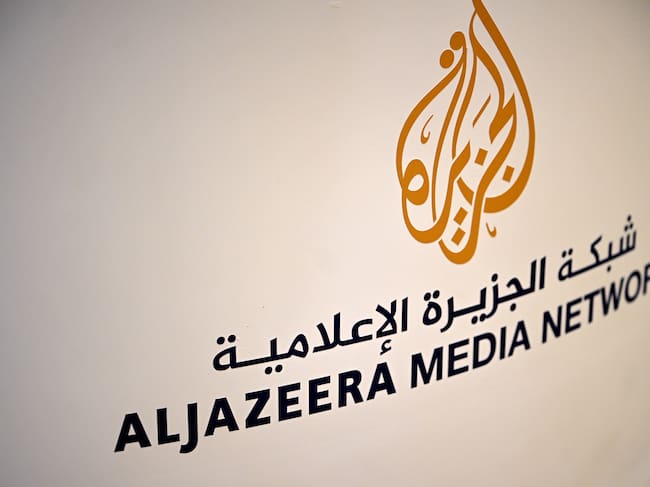 Vista del logo del medio de comunicación Al Jazeera.
(Foto: Ramsey Cardy/Sportsfile for Web Summit Qatar via Getty Images)