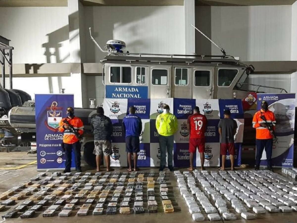 Capturan a centroamericanos con droga en el Golfo de Morrosquillo