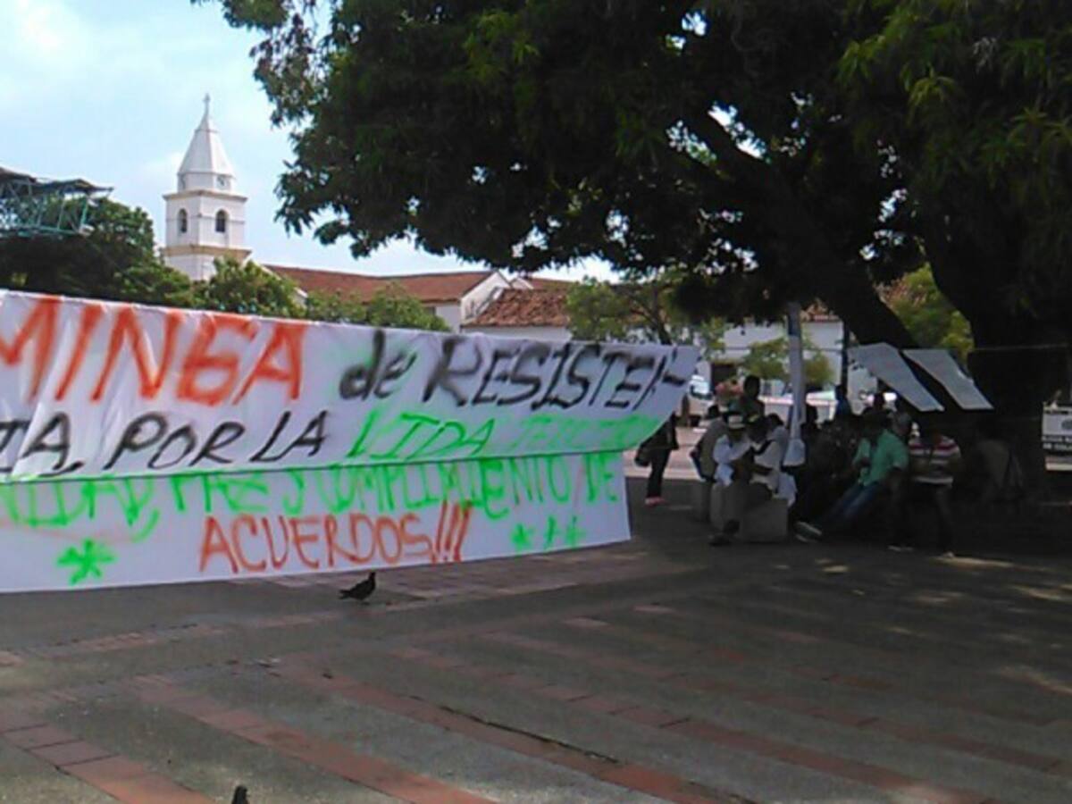 Indígenas rechazan afirmaciones de MinDefensa sobre infiltración del Eln en paro agrario en Cesar