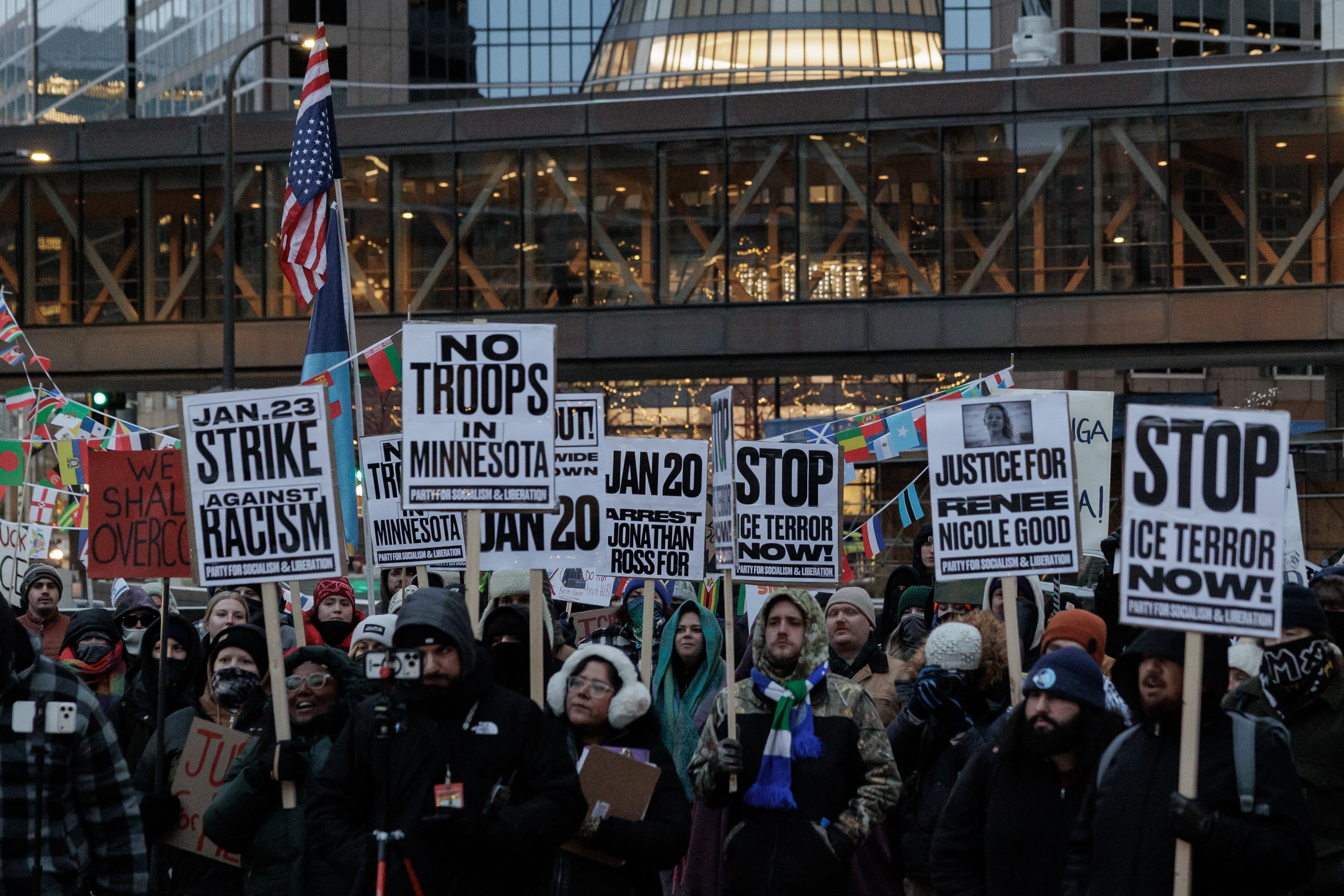 Protestas en contra de ICE en Minneaolis. Foto: Madison Thorn/Anadolu via Getty Images