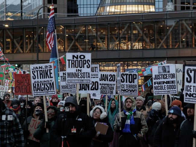 Protestas en contra de ICE en Minneaolis. Foto: Madison Thorn/Anadolu via Getty Images