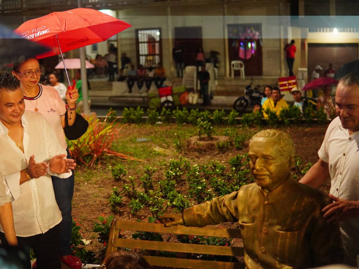 Gabo tiene un lugar especial en el parque de Sincé (Sucre), donde vivió de niño