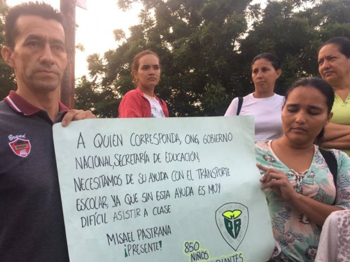 Protestas por falta de transporte escolar para los niños que atiende Cúcuta