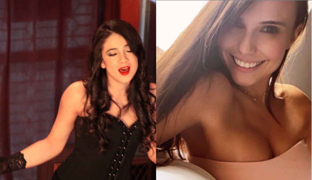 Natalia Bedoya, cantante, y a la derecha, activista política. 