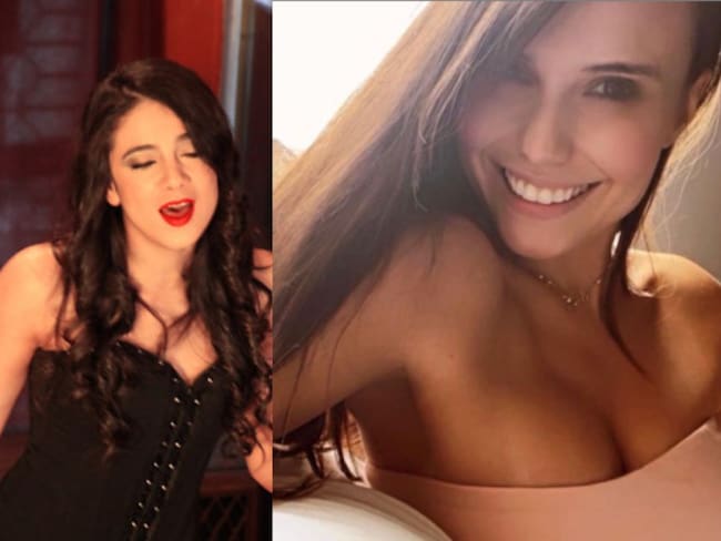 Natalia Bedoya, cantante, y a la derecha, activista política.