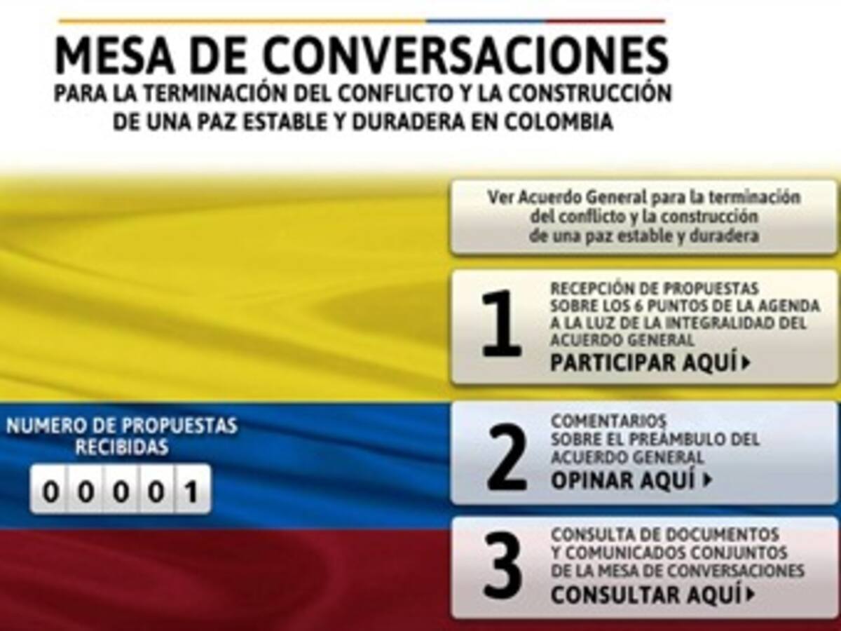 Listo el sitio web para participación civil en diálogos de paz