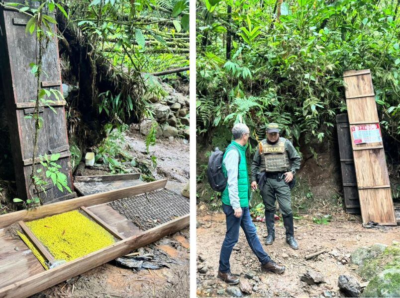 operativas en contra de la minería ilegal en Risaralda (foto: Carder)