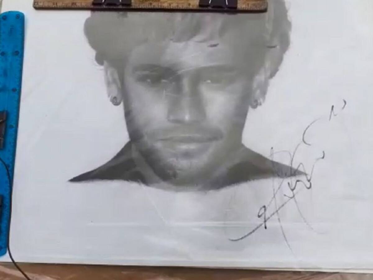 Neymar le cumple un sueño a pintor de Barranquilla