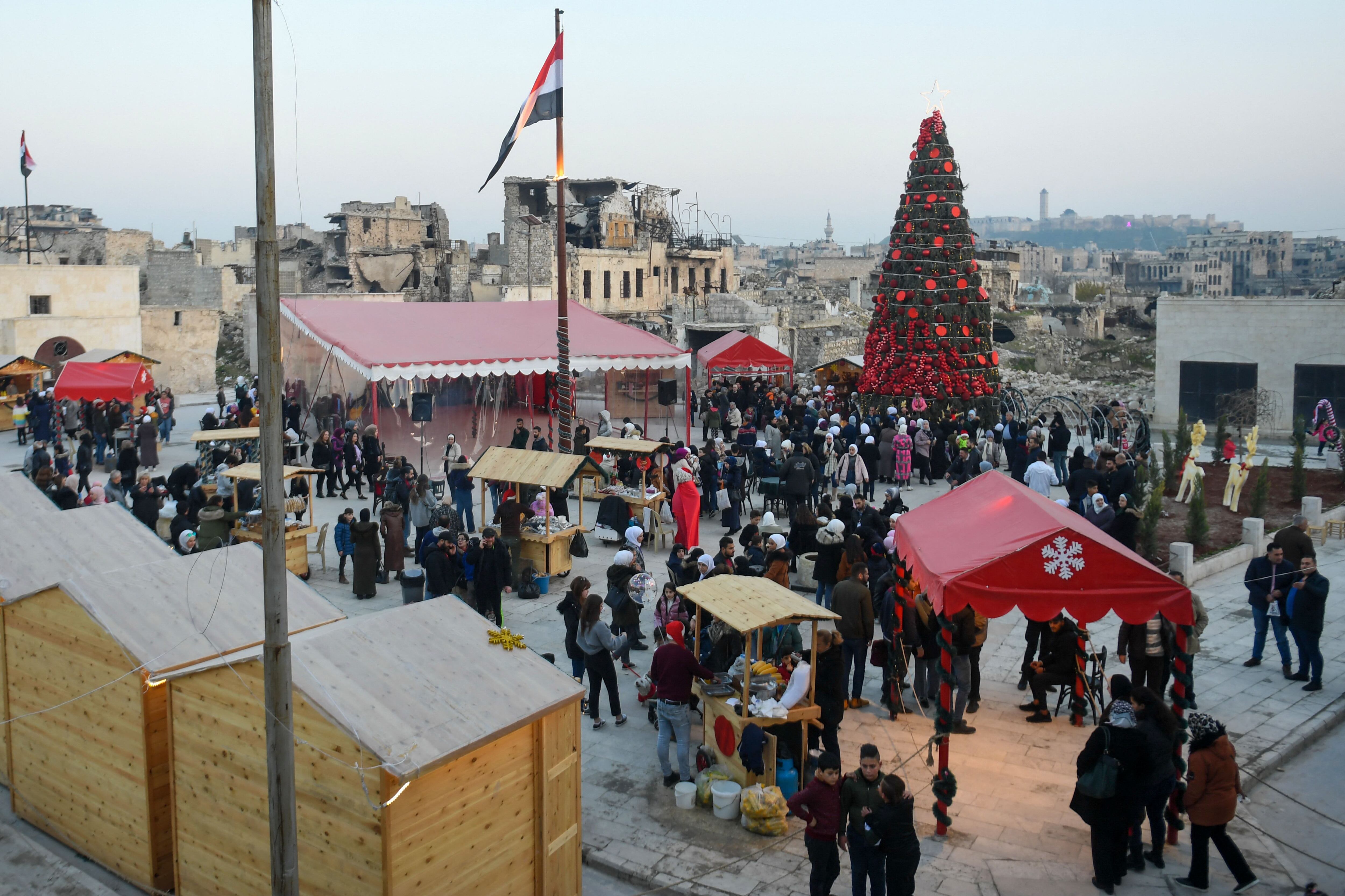 Celebración de Navidad en Siria.
(Foto: AFP via Getty Images)