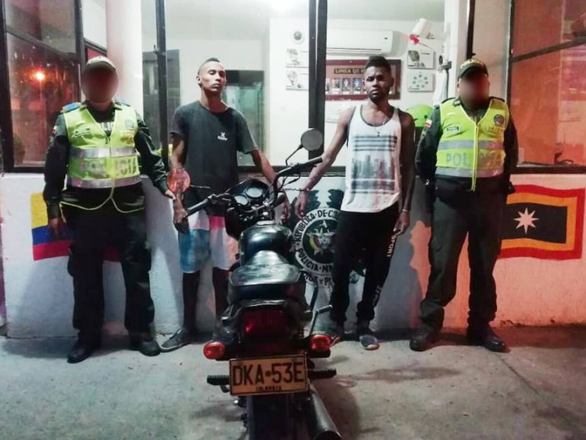 Capturados dos primos dedicados al hurto de motocicletas en Cartagena