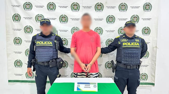 Alias “Dylan”, presunto cabecilla financiero de zona de la Subestructura Nicolás Antonio Urango Reyes del GAO-EGC. // Policía de Bolívar