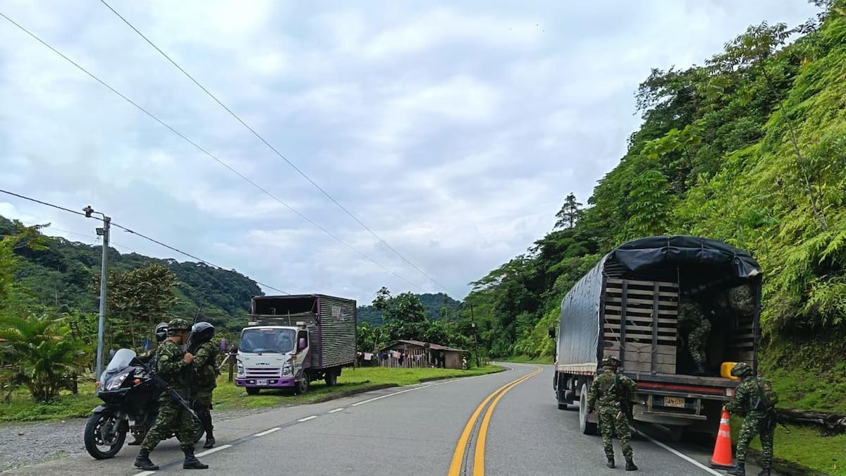 Normalizan la movilidad entre Risaralda y Chocó tras operaciones militares en la zona limítrofe