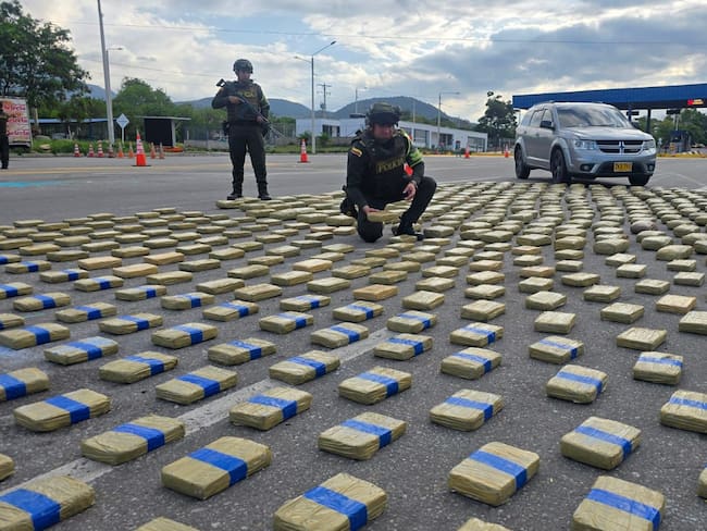 Incautan 430kilos de marihuana en el peaje Los Acacios / Foto Policía Nacional