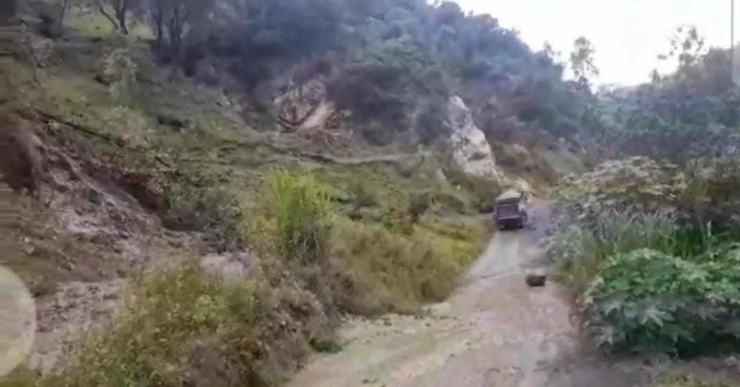 El corredor vial entre los municipios de La Uvita a San Mateo y Guacamayas en Boyacá, son las de mayor afectación a causa de las fuertes lluvias / Foto: Suministrada.
