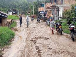 El Alto del Obispo y las veredas de Los Cauchos. Foto Redes Sociales.