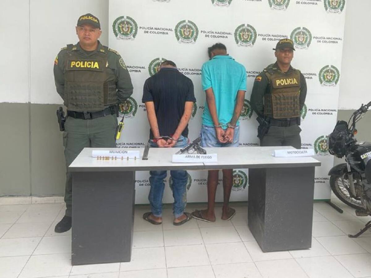 Policía capturó dos presuntos sicarios y frustró homicidio de alias 'Mente'