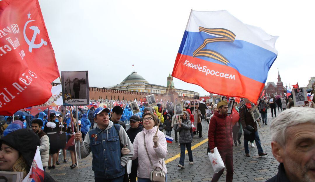 Celebración del 9 de mayo en la Plaza Roja de Moscú