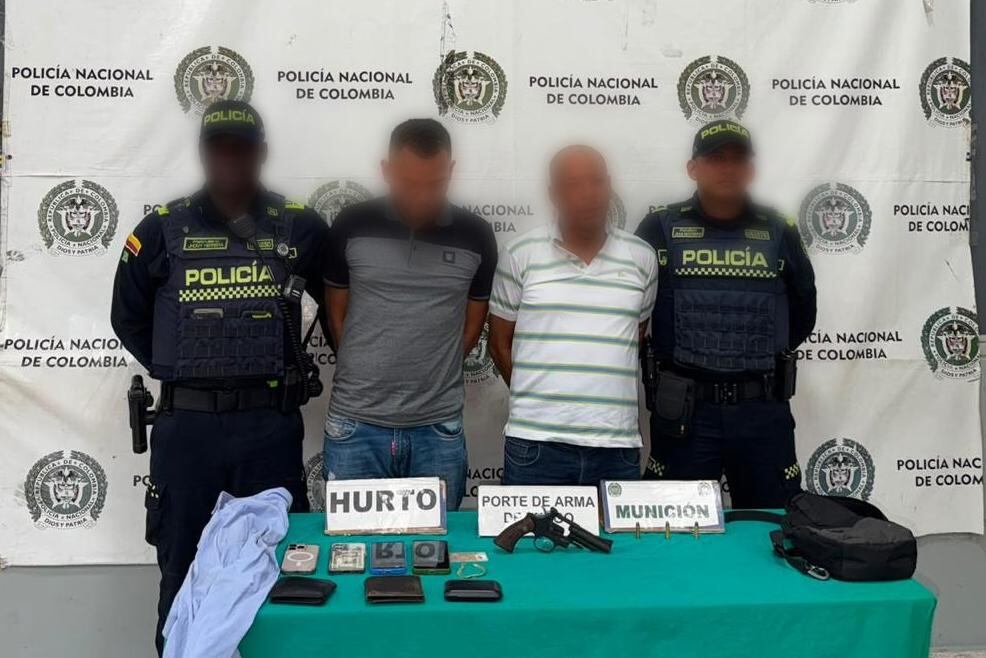 Uno de los capturados es alias “Lucho Amor”. Foto: Policía de Barranquilla.