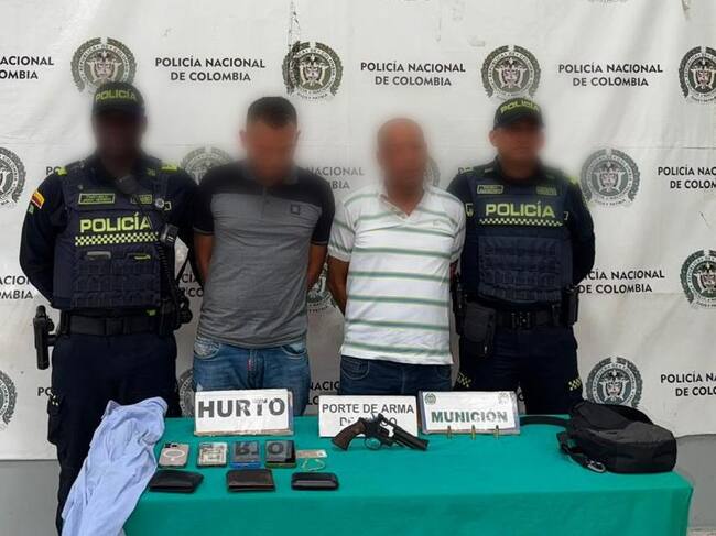 Uno de los capturados es alias “Lucho Amor”. Foto: Policía de Barranquilla.