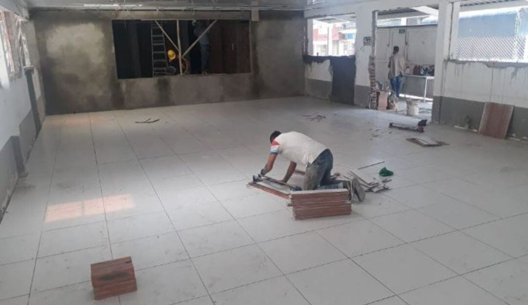 Obras en colegios de Pereira.