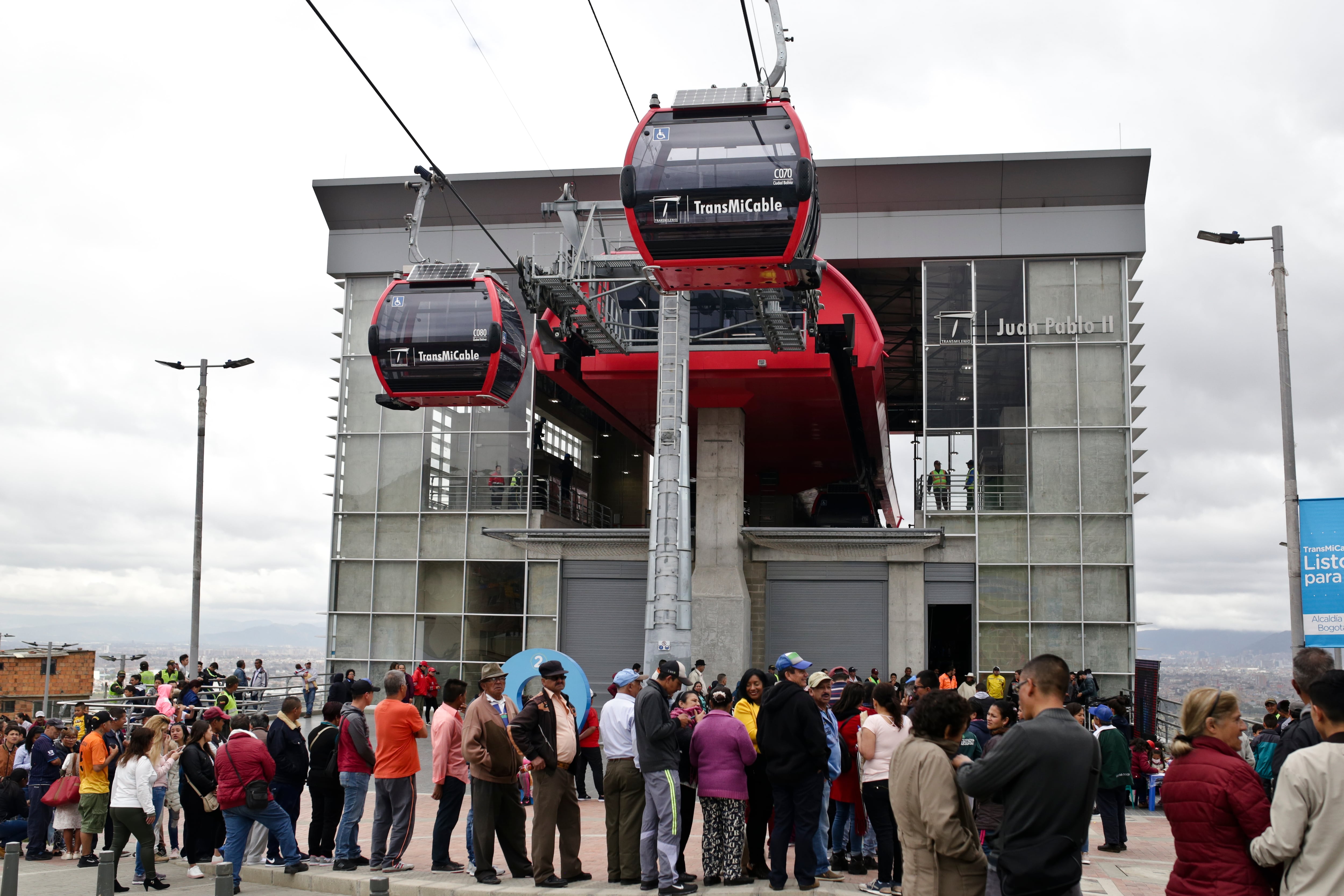 Bogotá, 27 de diciembre de 2018. Inauguración del sistema de transporte TransMiCable en la localidad de Ciudad Bolívar. (Colprensa - Diego Pineda)