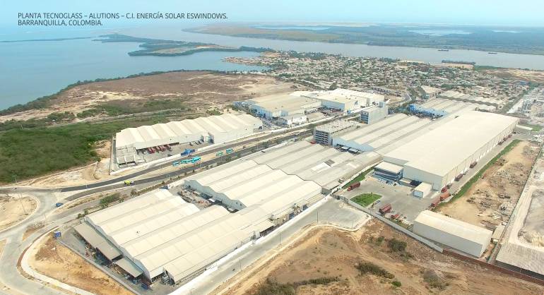 Sede de la empresa Tecnoglass en Barranquilla.
