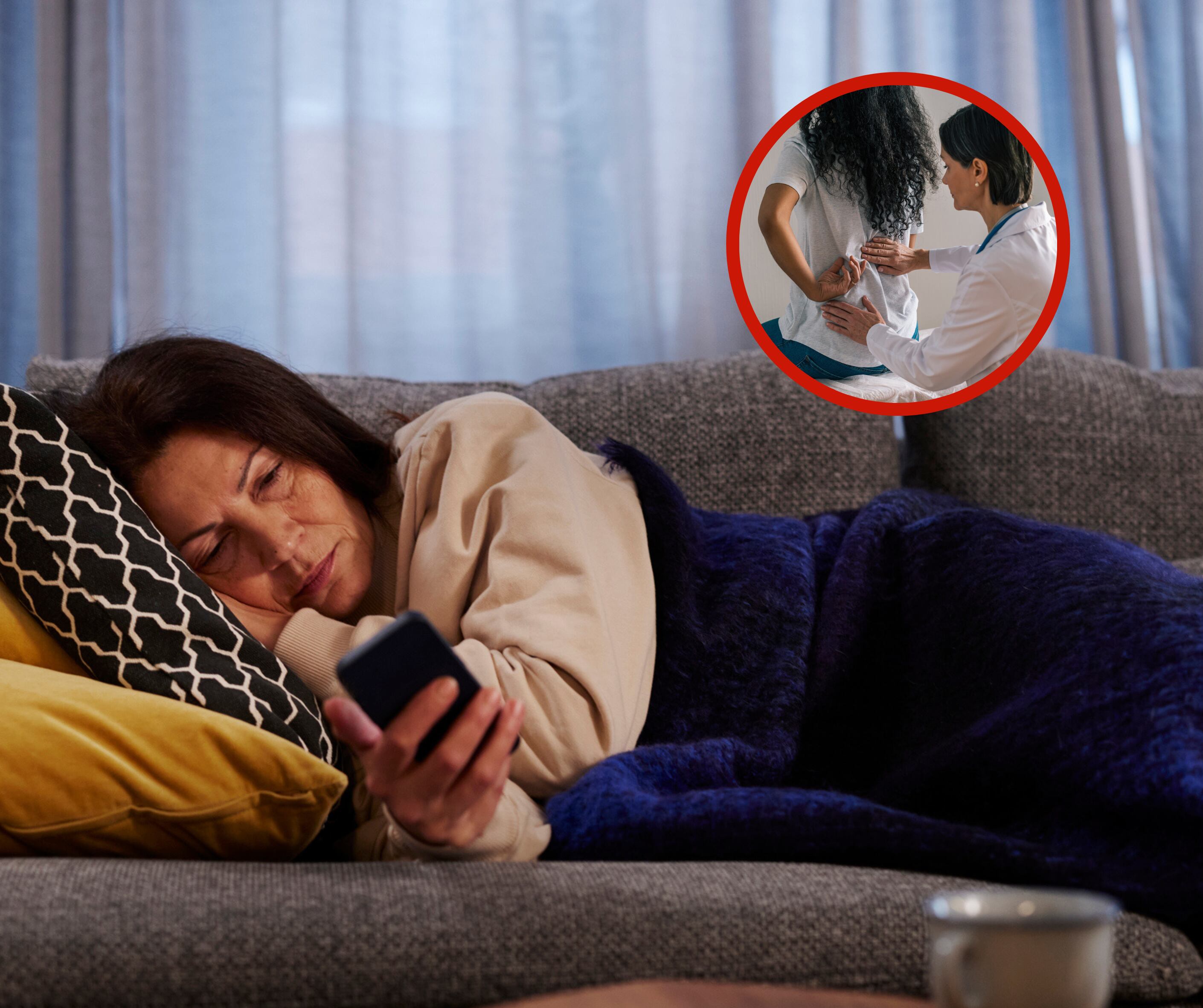 Mujer acostada junto a una doctora con una paciente (Fotos vía Getty Images)
