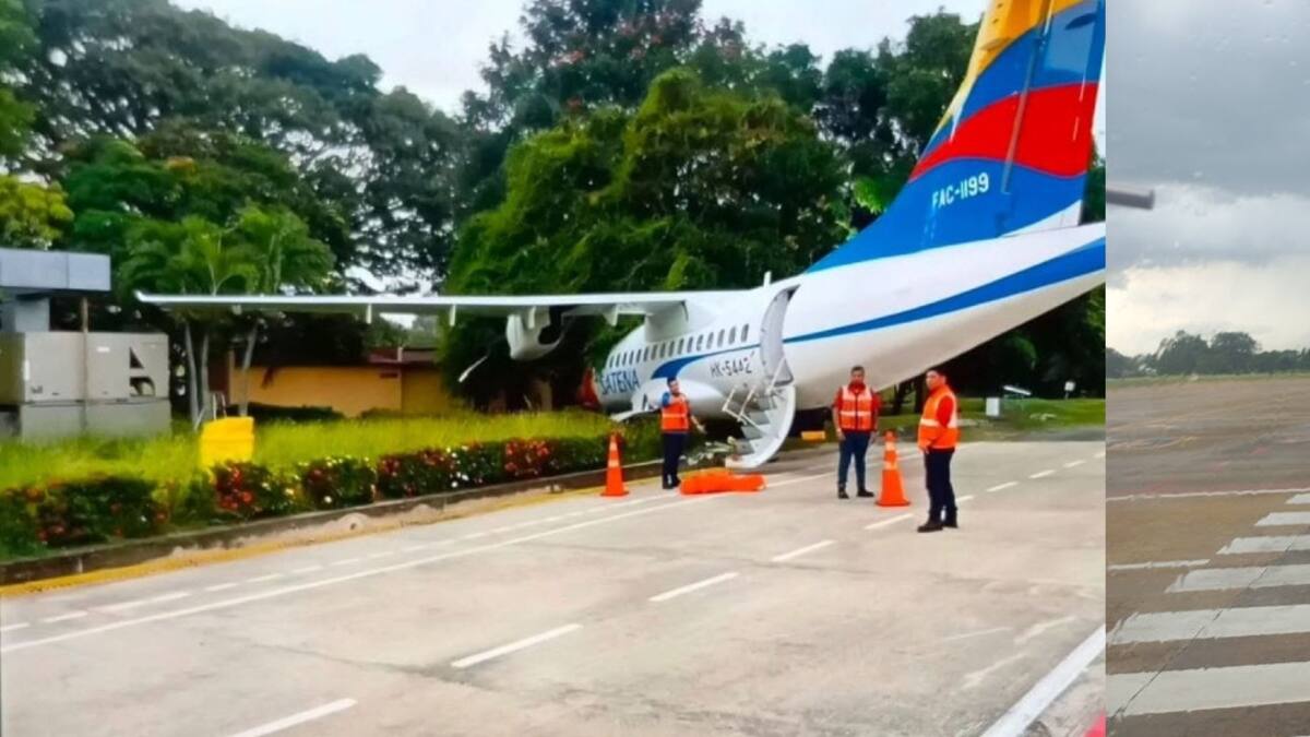 Falla de anclaje provoca accidente de un avión de Satena estacionado en Corozal