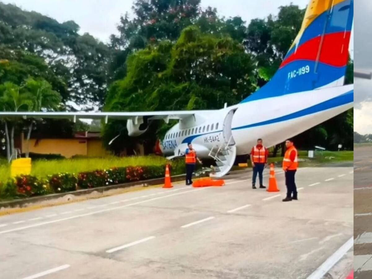 Falla de anclaje provoca accidente de un avión de Satena estacionado en Corozal