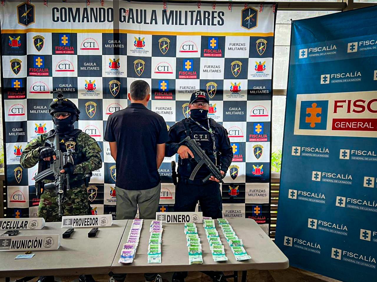Alias El Flaco coordinador finnaciero del frente 18 en Antioquia- foto Cuarta Brigada del Ejército
