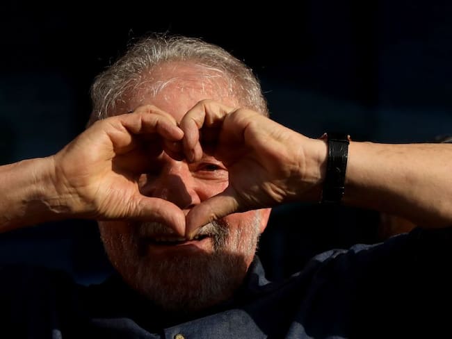 El expresidente Lula da Silva en su lanzamiento de campaña
