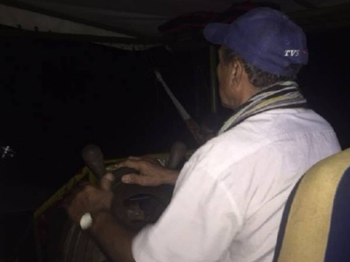 A oscuras sobre el río Orteguaza