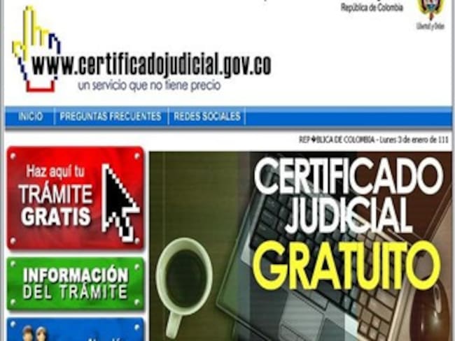 Certificado judicial gratis y a través de Internet