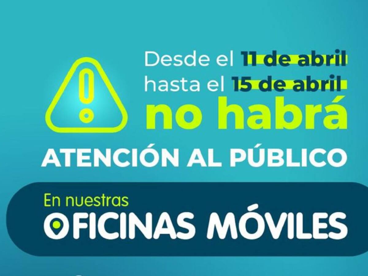 Oficinas móviles de Hacienda no estarán habilitadas del 11 al 15 de abril
