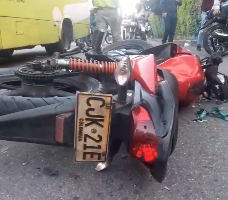 Motociclista herido