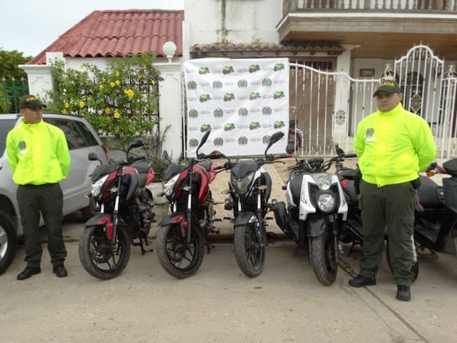 Policía de Bolívar recupero 11 motocicletas y un vehículo