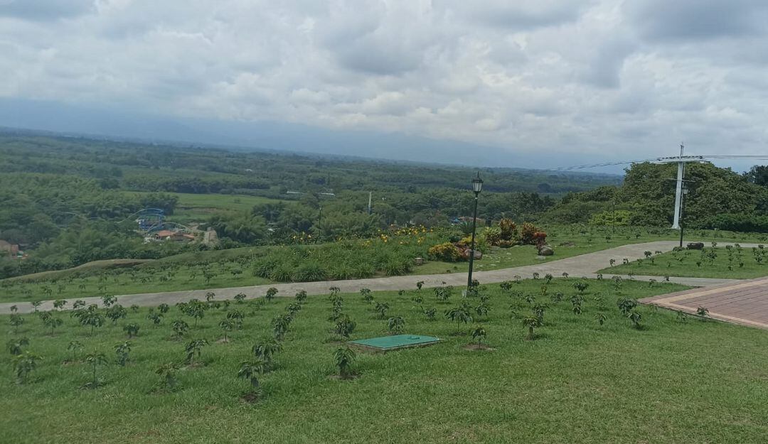 Paisaje del Quindío desde el parque del café en Montenegro 