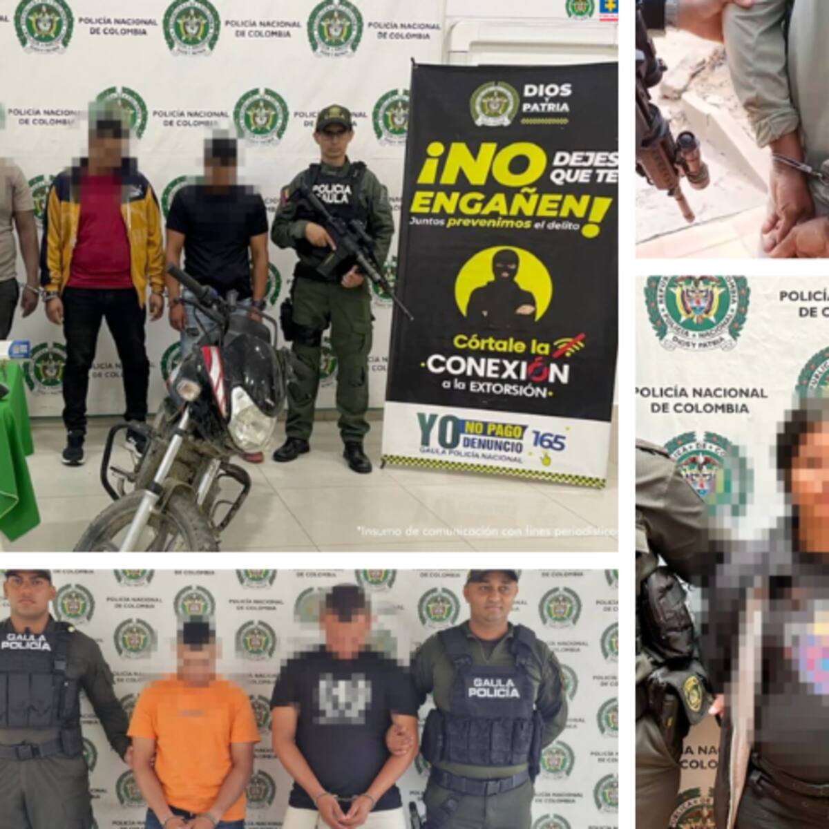 Ofensiva contra la extorsión: Cayeron 143 personas que delinquían en 14 departamentos