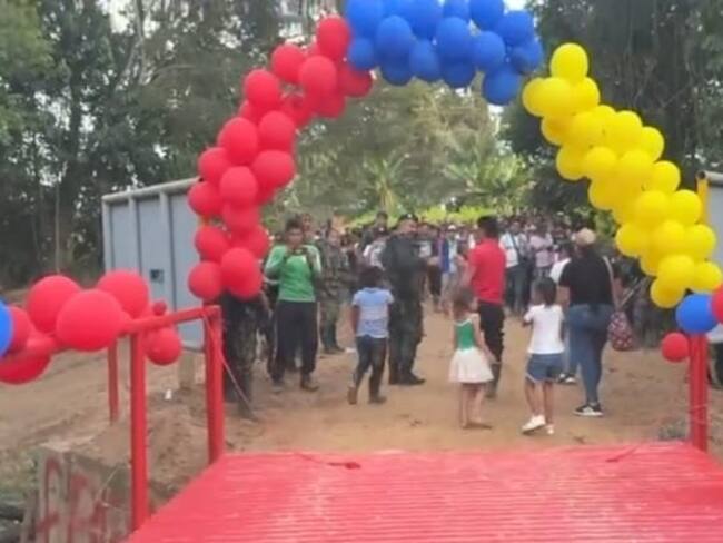 Inauguración vía por las disidencias en Norte de Santander / Foto: Redes sociales