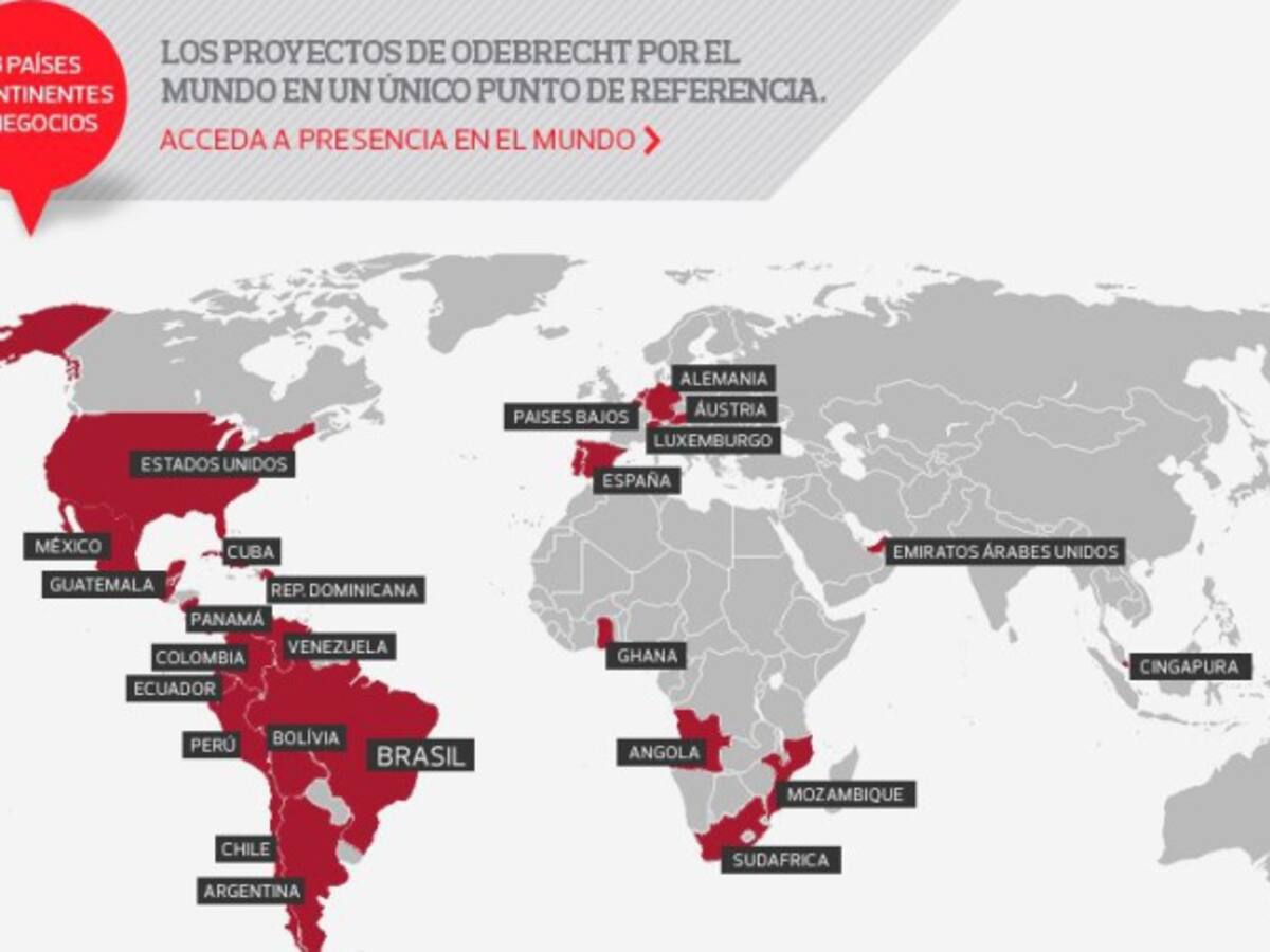Los negocios de Odebrecht en los 12 países donde pagó sobornos