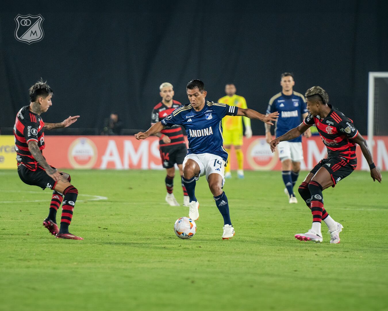 David Mackalister Silva, capitán de Millonarios ante Flamengo / Millonarios FC.