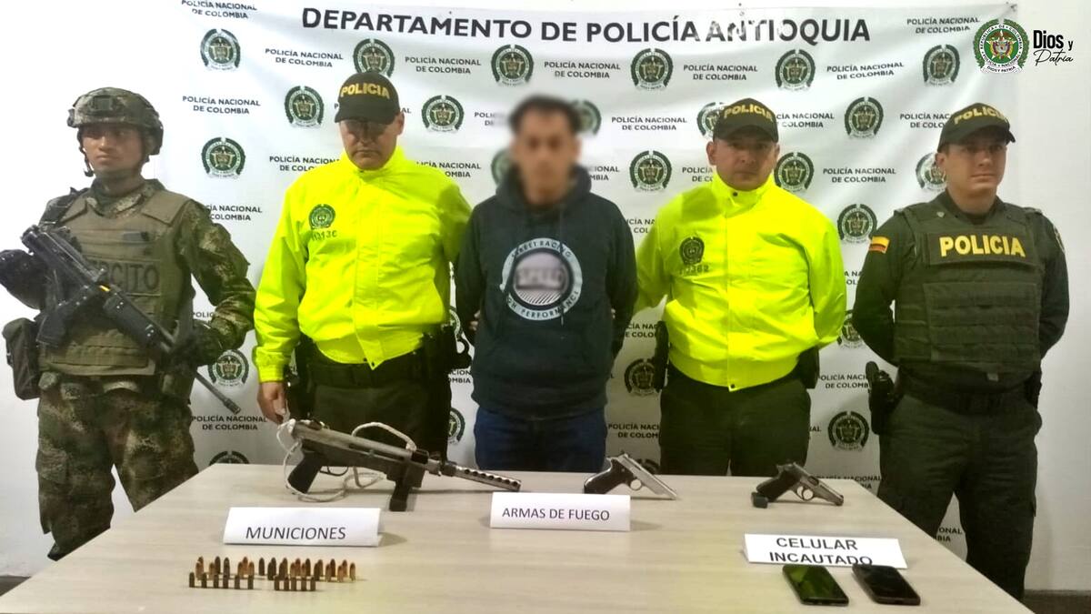 Fue capturado alías ‘Diego’, reconocido sicario del grupo delincuencial El Mesa